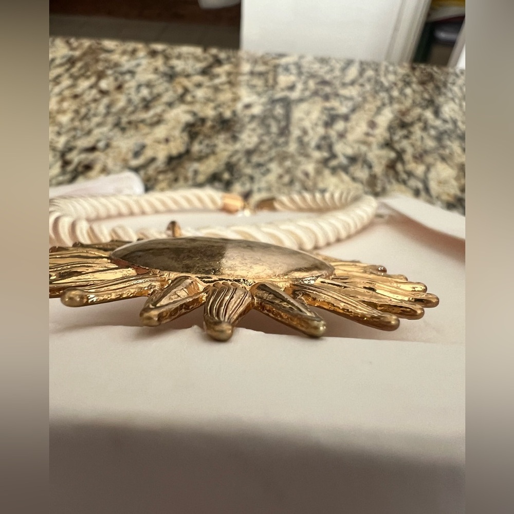 Zara Gold Sunburst Pendant Necklace - Picture 6 of 7
